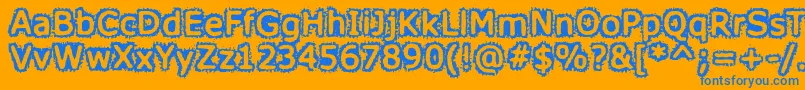 HoneyISpiltVerdana Font – Blue Fonts on Orange Background