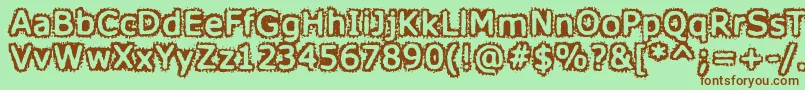 HoneyISpiltVerdana Font – Brown Fonts on Green Background