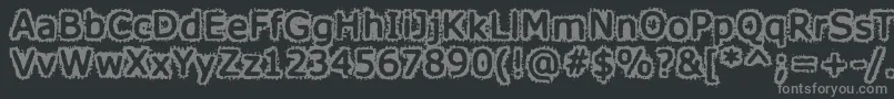 Шрифт HoneyISpiltVerdana – серые шрифты на чёрном фоне