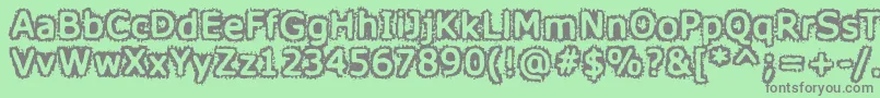 HoneyISpiltVerdana Font – Gray Fonts on Green Background