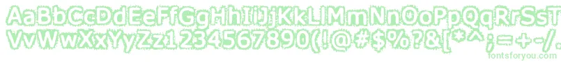 HoneyISpiltVerdana Font – Green Fonts on White Background