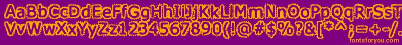 HoneyISpiltVerdana Font – Orange Fonts on Purple Background