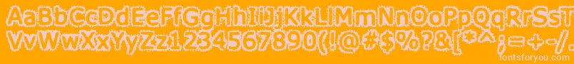 HoneyISpiltVerdana Font – Pink Fonts on Orange Background