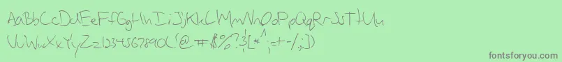 Vadims Font – Gray Fonts on Green Background