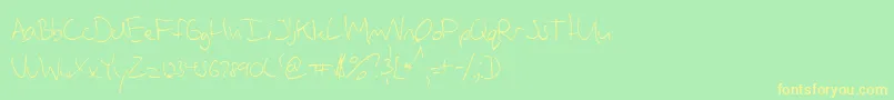 Vadims Font – Yellow Fonts on Green Background