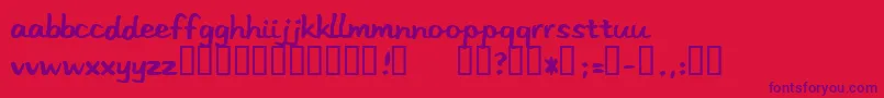 Stereohi Font – Purple Fonts on Red Background