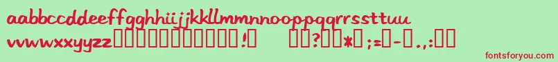 Stereohi Font – Red Fonts on Green Background