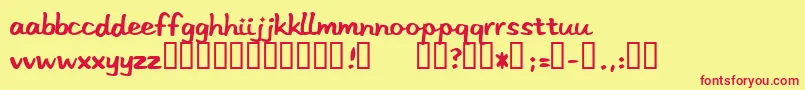 Stereohi Font – Red Fonts on Yellow Background