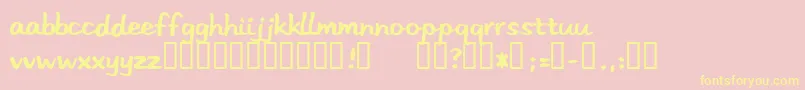 Stereohi Font – Yellow Fonts on Pink Background