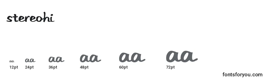 Stereohi Font Sizes