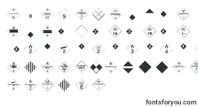 EsriHazardousMaterials font – Fonts For Plates And Signs