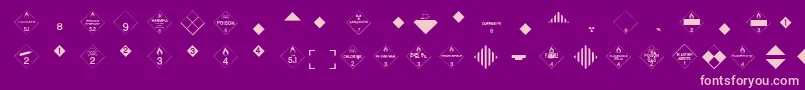 fuente EsriHazardousMaterials – Fuentes Rosadas Sobre Fondo Morado