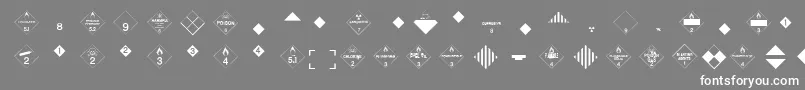 Fonte EsriHazardousMaterials – fontes brancas em um fundo cinza