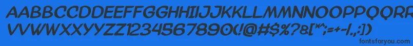 Amazgodabold Font – Black Fonts on Blue Background