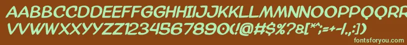 Amazgodabold Font – Green Fonts on Brown Background