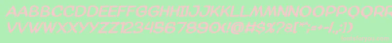 Amazgodabold Font – Pink Fonts on Green Background