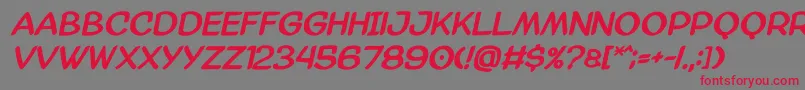 Amazgodabold-Schriftart – Rote Schriften auf grauem Hintergrund