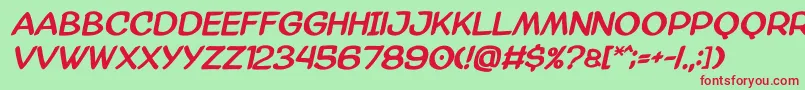 Amazgodabold Font – Red Fonts on Green Background
