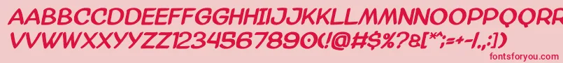 Amazgodabold Font – Red Fonts on Pink Background