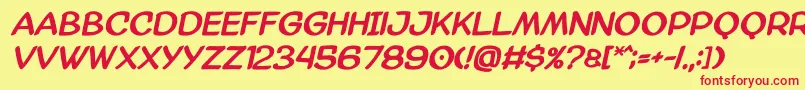 Amazgodabold Font – Red Fonts on Yellow Background