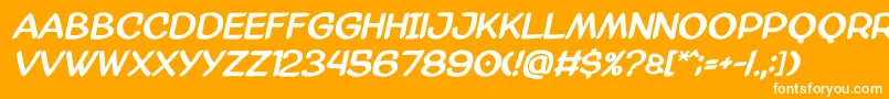 Amazgodabold Font – White Fonts on Orange Background