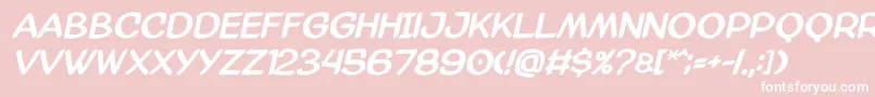 Amazgodabold Font – White Fonts on Pink Background