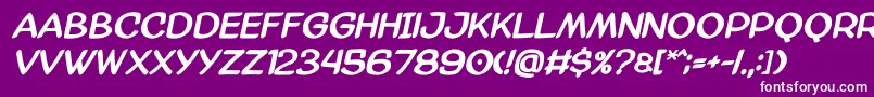 フォントAmazgodabold – 紫の背景に白い文字