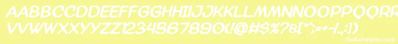 Amazgodabold Font – White Fonts on Yellow Background