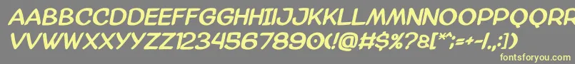 Amazgodabold Font – Yellow Fonts on Gray Background