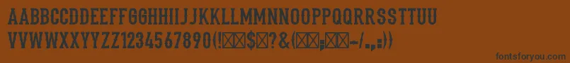 Police Stadium1946Regular – polices noires sur fond brun