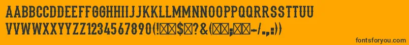 Stadium1946Regular Font – Black Fonts on Orange Background