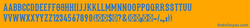 Police Stadium1946Regular – polices bleues sur fond orange
