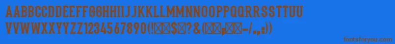 Stadium1946Regular Font – Brown Fonts on Blue Background