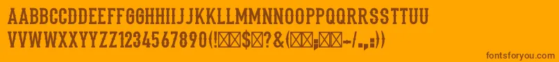 Stadium1946Regular Font – Brown Fonts on Orange Background