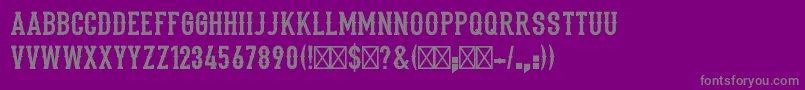 Stadium1946Regular Font – Gray Fonts on Purple Background