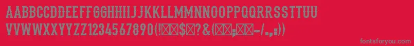 Stadium1946Regular Font – Gray Fonts on Red Background