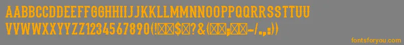 Stadium1946Regular Font – Orange Fonts on Gray Background