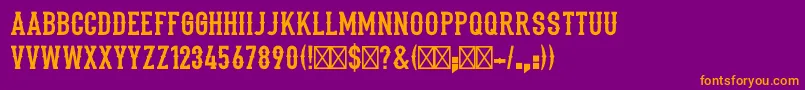 Police Stadium1946Regular – polices orange sur fond violet