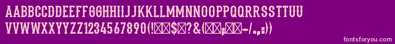 Stadium1946Regular Font – Pink Fonts on Purple Background