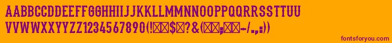 Stadium1946Regular Font – Purple Fonts on Orange Background