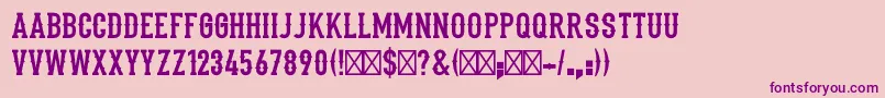 Stadium1946Regular Font – Purple Fonts on Pink Background