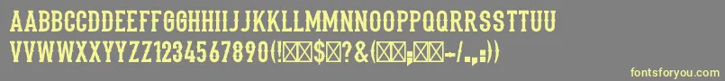 Stadium1946Regular Font – Yellow Fonts on Gray Background