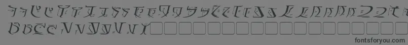 フォントFalmerItalic – 黒い文字の灰色の背景