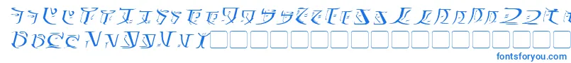 Czcionka FalmerItalic – niebieskie czcionki na białym tle