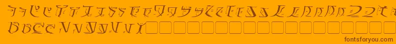 FalmerItalic Font – Brown Fonts on Orange Background