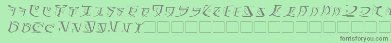 フォントFalmerItalic – 緑の背景に灰色の文字