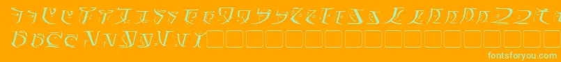 FalmerItalic Font – Green Fonts on Orange Background