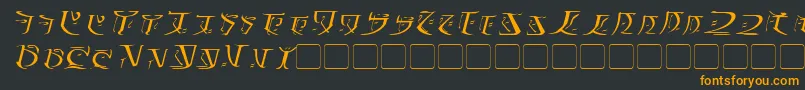 FalmerItalic Font – Orange Fonts on Black Background