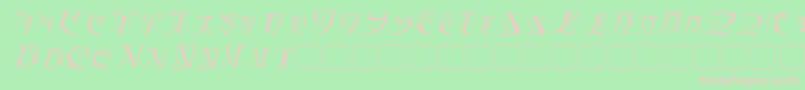 FalmerItalic Font – Pink Fonts on Green Background