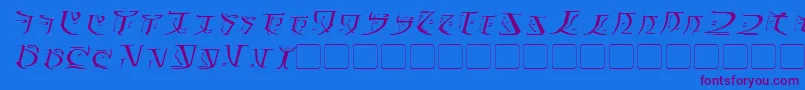 FalmerItalic Font – Purple Fonts on Blue Background